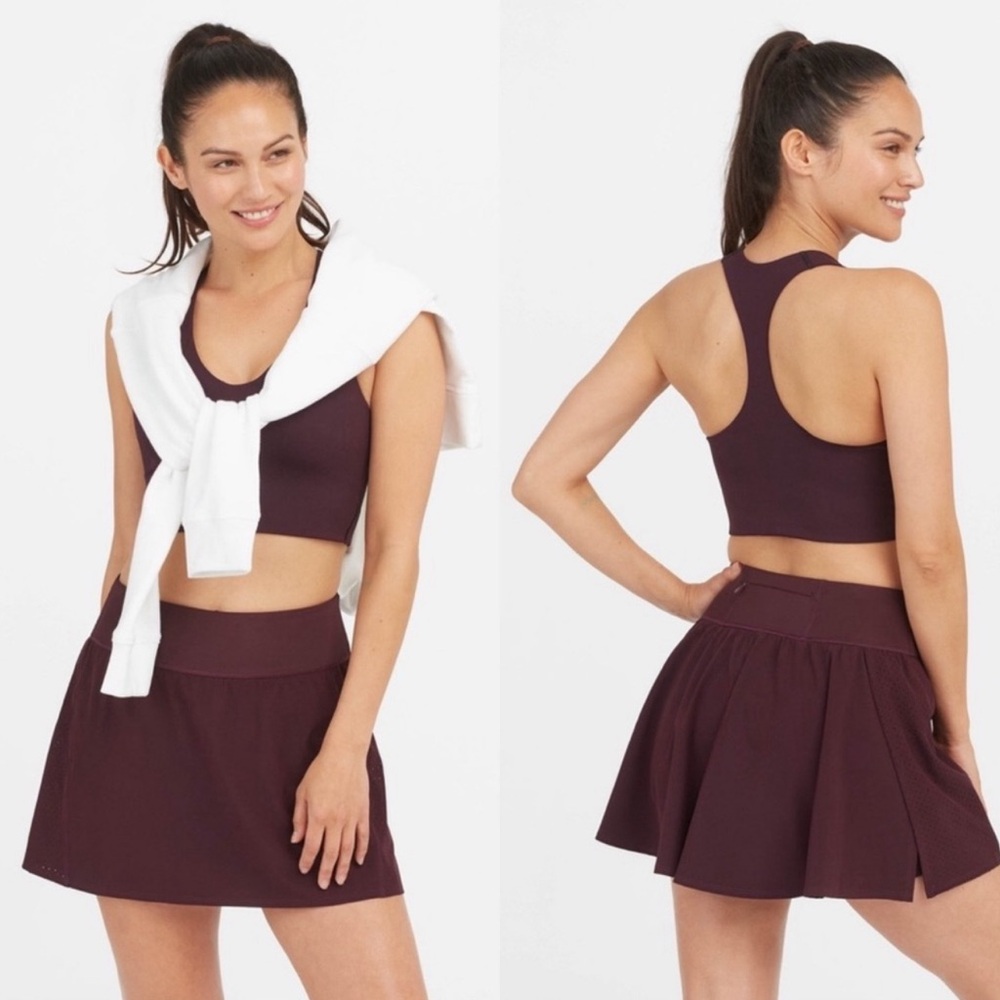SPANX Mini Skirt in Rich Burgundy